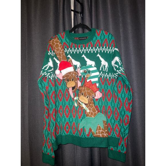 Ugly Christmas Sweater Xmas Size XL Giraffe - Picture 1 of 3